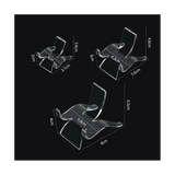 36 PCS Rock Display Stand Clear Easel Pedestal for Crystal Geodes Rock Mineral