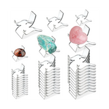 36 PCS Rock Display Stand Clear Easel Pedestal for Crystal Geodes Rock Mineral