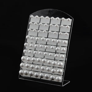 36 Pairs of Bead Round Pearls Earrings Stud with Stainless Steel Stick