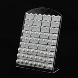 36 Pairs of Bead Round Pearls Earrings Stud with Stainless Steel Stick