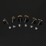 36 Pairs Mixed Style Women Anti Allergic Stud Earrings Set Plastic Small Earring