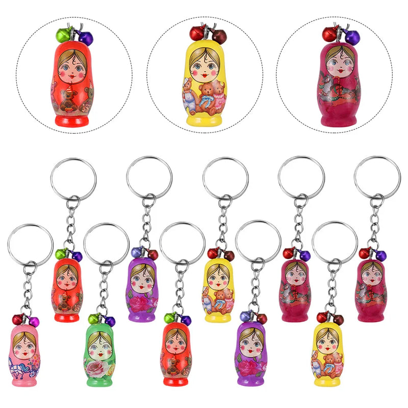 36 Pcs Birthday Party Favors Car Keychain Women Babushka Girl Car Toys Key Chain