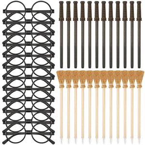 36 Pcs Wizard Wands Pencils and Glasses Set, Magic Theme Party Supplies
