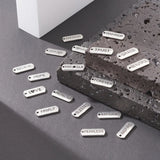 36 Pcs Inspirational Word Pendant Charm Rectangle Jewelry Making Bracelet Charms