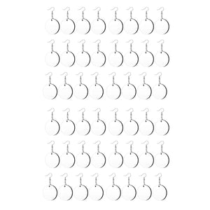 36 Pcs Round Sublimation Blank Earrings Bulk Unfinished Wood Transfer Earring
