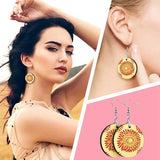 36 Pcs Round Sublimation Blank Earrings Bulk Unfinished Wood Transfer Earring