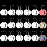 36 Pcs Round Sublimation Blank Earrings with Hooks