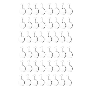 36 Pcs Round Sublimation Earrings Bulk Heat Transfer Unfinished Wood Earrings