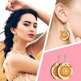 36 Pcs Round Sublimation Earrings Bulk Heat Transfer Unfinished Wood Earrings