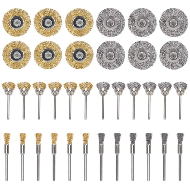 36 Pcs Wire Brushes Set for Rotary Tool