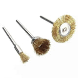36 Pcs Brass Coated Wire Brushes Set for Drill Paint Stripper Rust Remover
