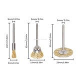 36 Pcs Brass Coated Wire Brushes Set for Drill Paint Stripper Rust Remover