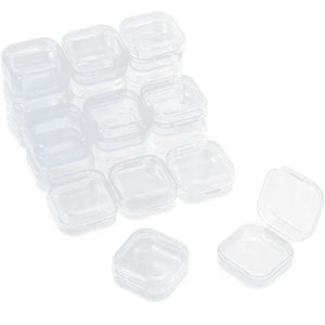 36 Rectangle Clear Plastic Beads Storage Containers Jewelry Storage Box