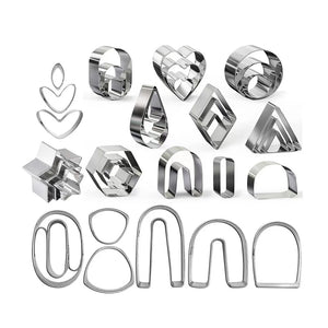 36 Pcs Stainless Steel Clay Mold Earring Mould Tool Set