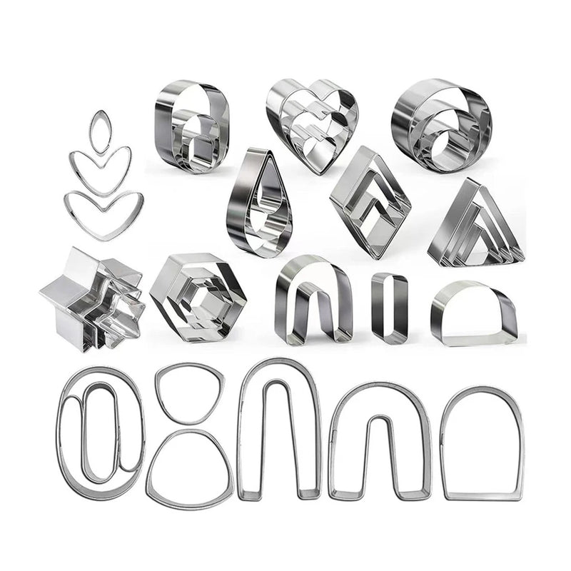 Stainless Steel Clay Mold Earring Pendant Jewelry Making Tool Set