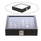 36 Slot Rings Display Box Jewelry Storage Case Holder Showcase Rings Cufflink Je