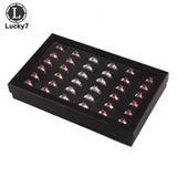 36 Slot Sponge Ring Display Box Cardboard Jewelry Storage Case Holder