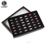 36 Slot Sponge Ring Display Box Cardboard Jewelry Storage Case Holder