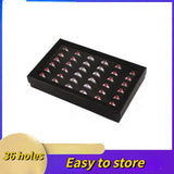 36 Slot Velvet Sponge Jewelry Storage Box with Cover