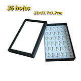 36 Slot Velvet Sponge Jewelry Storage Box with Cover