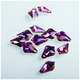 36 Colorful Crystal Charms Leaves Pendants 13x18mm Glass Beads for DIY Jewelry