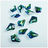 36 Colorful Crystal Charms Leaves Pendants 13x18mm Glass Beads for DIY Jewelry