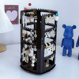 Rotating Jewelry Storage Box Earring Display Stand Organizer