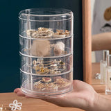 360 Degree Rotating Jewelry Storage Box Makeup Organizer