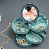 360&deg; Rotating Jewelry Organizer with Mirror 4 Layers