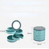 360&deg; Rotating Jewelry Organizer with Mirror 4 Layers