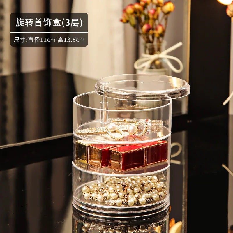 Transparent Storage Box Cosmetic Jewelry Box Makeup Organizer