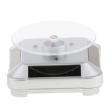 Solar Powered Turntable Rotating Display Stand with LED Light
