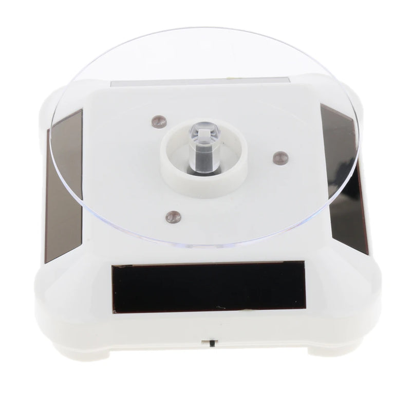 Solar Powered Turntable Rotating Display Stand with LED Light