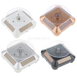 Solar Powered Turntable Rotating Display Stand with LED Light