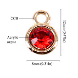 360 Pcs Birthstone Charms for Jewelry Making DIY