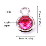 360 Pcs Colorful Birthstone Charms for DIY Jewelry Making