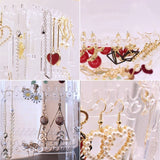 360 Rotating Clear Earring Holder 4 Tiers Organizer Stand Rack