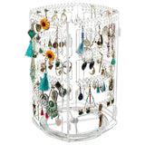 360 Rotating Earring Holder Stand Clear Organizer