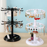 360 Rotating Jewelry Display Stand Earrings Rack Necklace Bracelet Storage