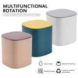 Rotating Plastic Jewelry Desktop Storage Box Multi-layer with Lid and Mirror