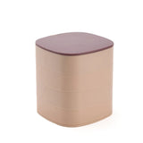 Rotating Plastic Jewelry Desktop Storage Box Multi-layer with Lid and Mirror