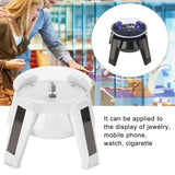 Solar Powered Jewelry Display Stand Turntable with LED Light