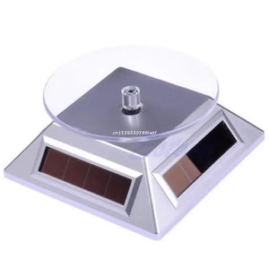 Solar Power 360 Rotating Turn Table Plate for Watch Phone Jewelry Display