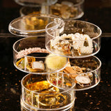 360 Rotation Multilayer Jewelry Organizer Plastic Clear Jewelry Storage Box