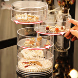 360 Rotation Multilayer Jewelry Organizer Plastic Clear Jewelry Storage Box