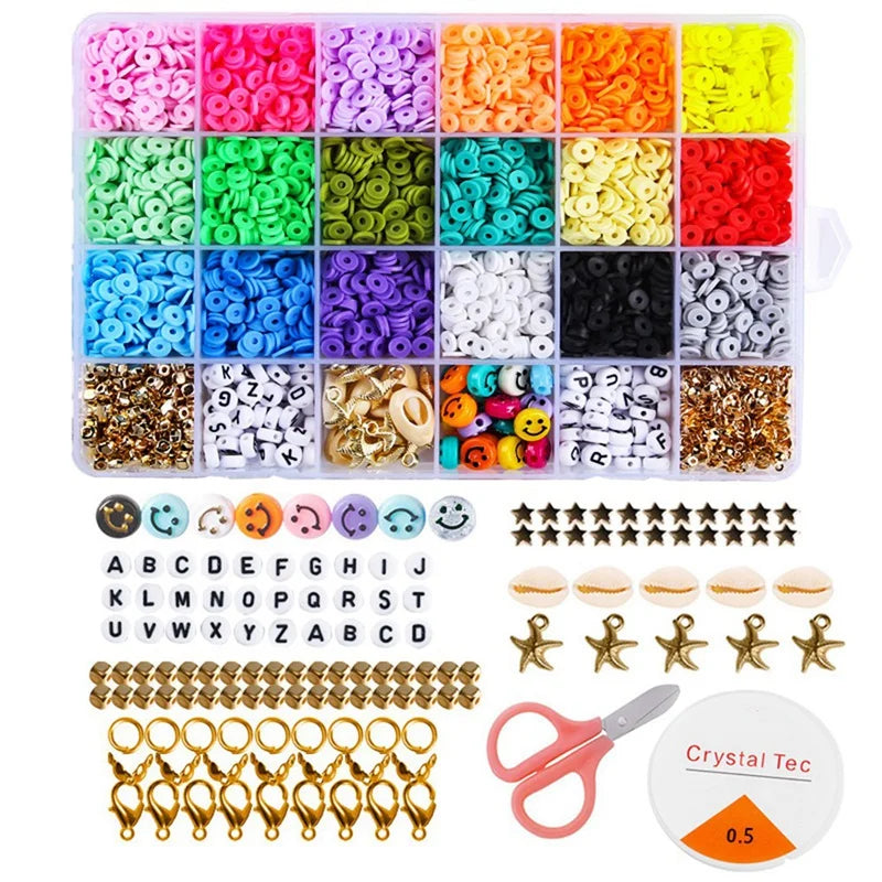 6mm Clay Bracelet Beads Kit for Jewelry Making