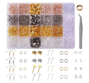 3600Pcs Jump Rings Earring Hook Jewelry Making Kit DIY Bracelet Alloy Tools