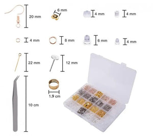 3600Pcs Jump Rings Earring Hook Jewelry Making Kit DIY Bracelet Alloy Tools