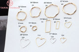 6PCS 24K Plated Irregular Round Rings for Earring Making