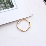 6PCS 24K Plated Irregular Round Rings for Earring Making